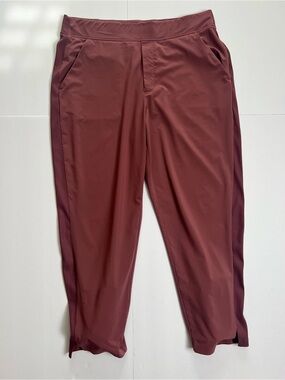 ATHLETA Dusty Rose Lightweight Ankle Travel Pants | Stretch Pull-On Athleisure